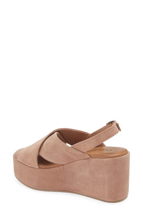 Shop Cordani Joanna Slingback Platform Wedge Sandal In Coccio