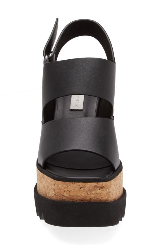 Shop Stella Mccartney Elyse Platform Wedge Sandal In Black