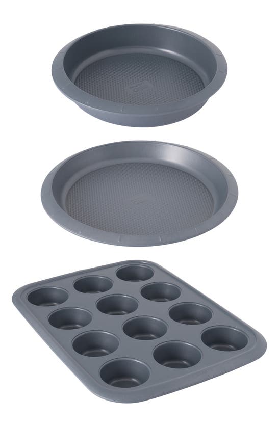 Berghoff Gem Nonstick Carbon Steel Bakeware 3-piece Set In Grey