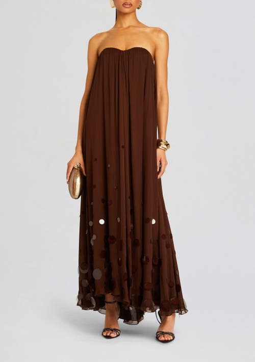 Shop Retroféte Retrofête Helena Dress In Deep Brown