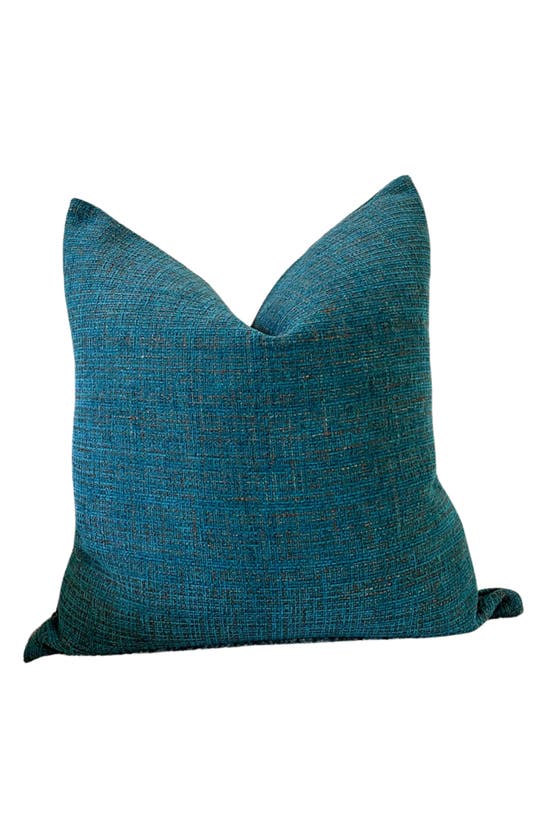 Modish Decor Pillows Linen Tweed Pillow Cover In Blue Tones