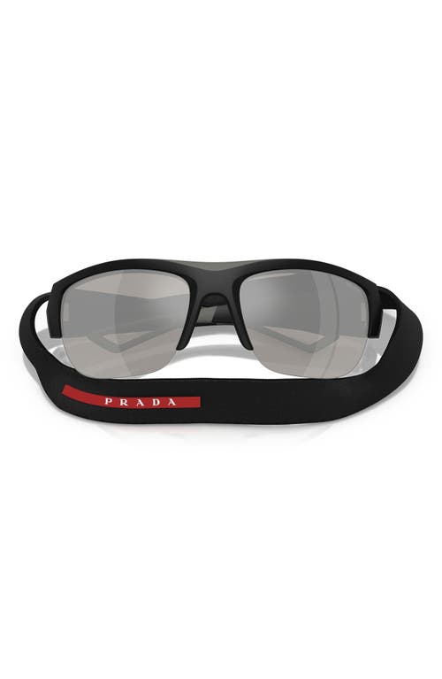 Prada Ps A01s 69mm Mirrored Semirimless Pillow Sunglasses In Grey Mirror