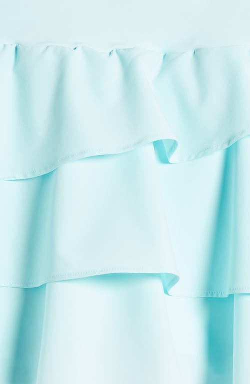 Shop Zella Girl Kids' Level Up Tiered Skort In Teal Retreat