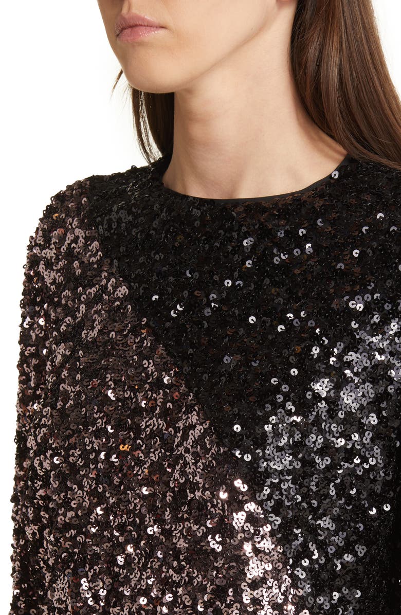 Chelsea28 Colorblock Long Sleeve Sequin Cocktail Dress Nordstrom 