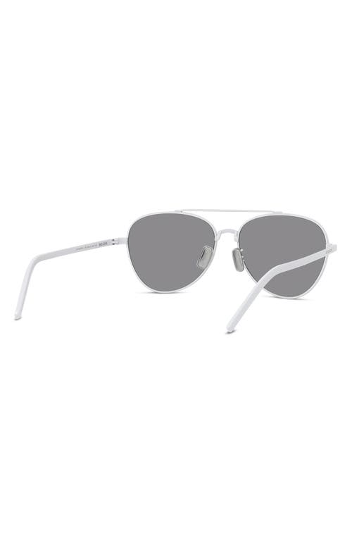 Shop Givenchy 56mm Aviator Sunglasses In White/smoke