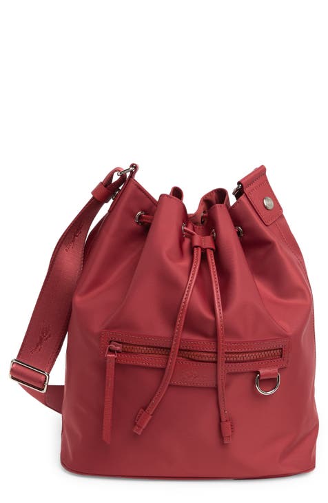Longchamp Ladies Le Pliage Neo Bucket Bag - Red