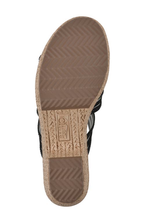 Shop Cliffs By White Mountain Bianna Espadrille Platform Sandal In Black/mesh