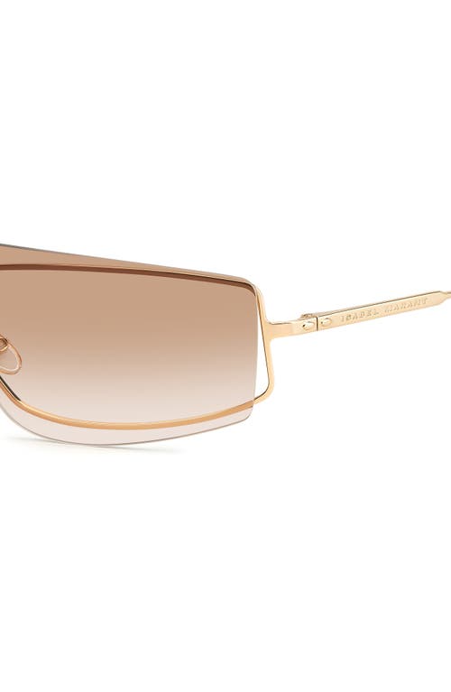 Isabel Marant 99mm Gradient Oversize Shield Sunglasses In Gold Yellow/brown Gradient