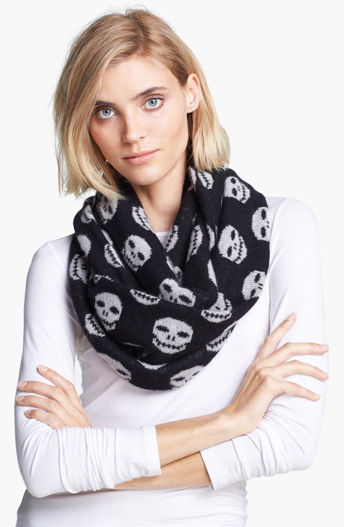 autumn cashmere Skull Pattern Cashmere Infinity Scarf Nordstrom