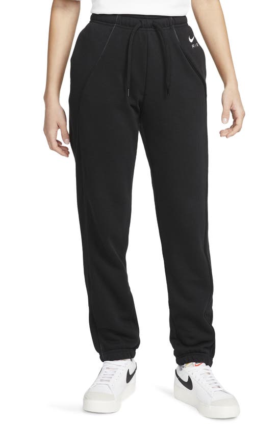 Nike Air Fleece Joggers In Black/ Black/ White