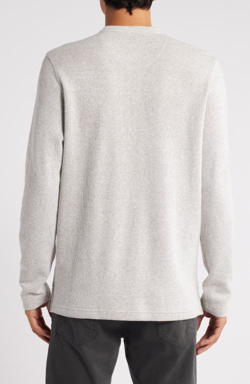 Shop Treasure & Bond Double Knit Henley In Ivory Egret Heather