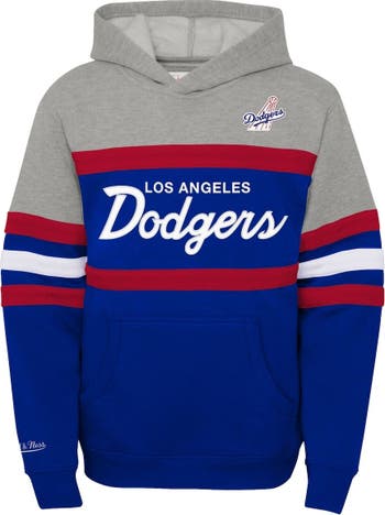 Men's Mitchell & Ness Royal Los Angeles Dodgers Head Coach Pullover Hoodie