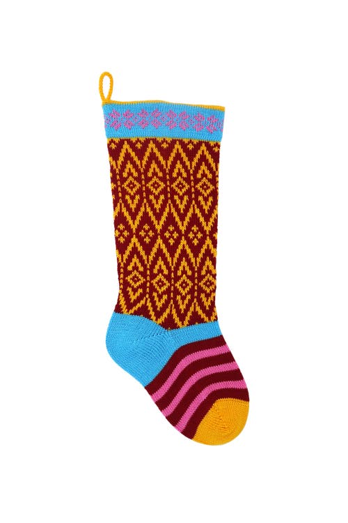 Melange Collection Colorful Stocking In Red