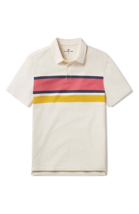Shop The Normal Brand Chip Piqué Polo In Mineral Red Stripe