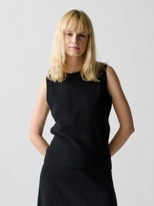 Shop Lingua Franca Brushed Wool Vest In Black