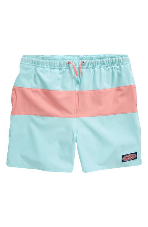 vineyard vines Kids' Chappy Colorblock Swim Trunks Island Paradise at