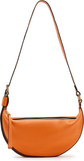 AllSaints Half Moon Leather Crossbody Bag | Nordstrom