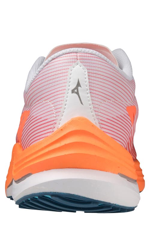 Mizuno Wave Rebellion Flash Running Shoe In White-silver