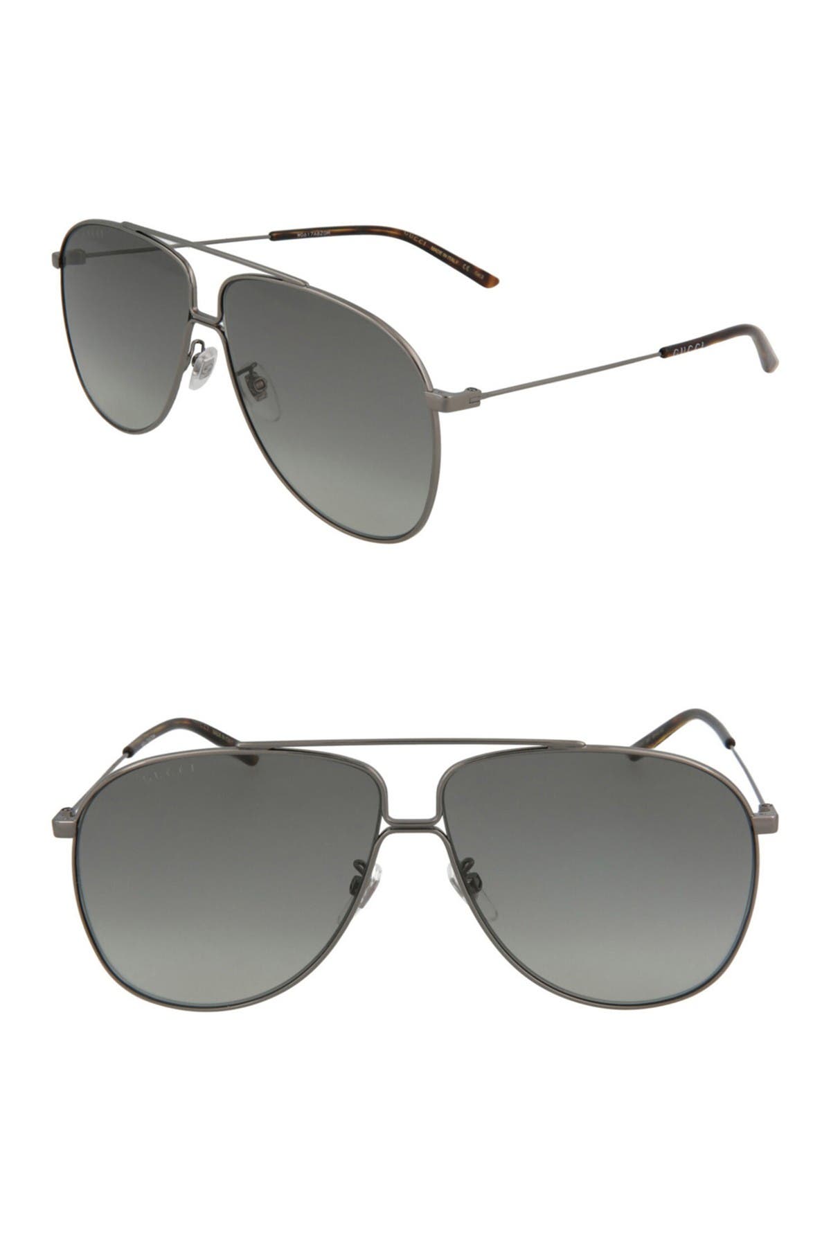 gucci 61mm fashion aviator sunglasses