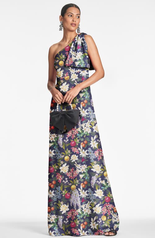 Shop Sachin & Babi Chelsea One-shoulder Gown In Alto Giardino