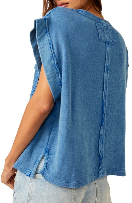 Shop Free People Our Time Oversize T-shirt In Blue