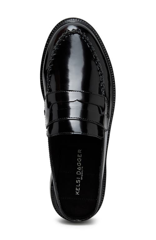 Kelsi Dagger Brooklyn Lock Loafer Mule In Black