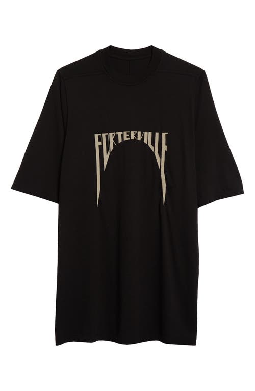 Shop Rick Owens Jumbo Porterville Cotton T-shirt In Black/pearl