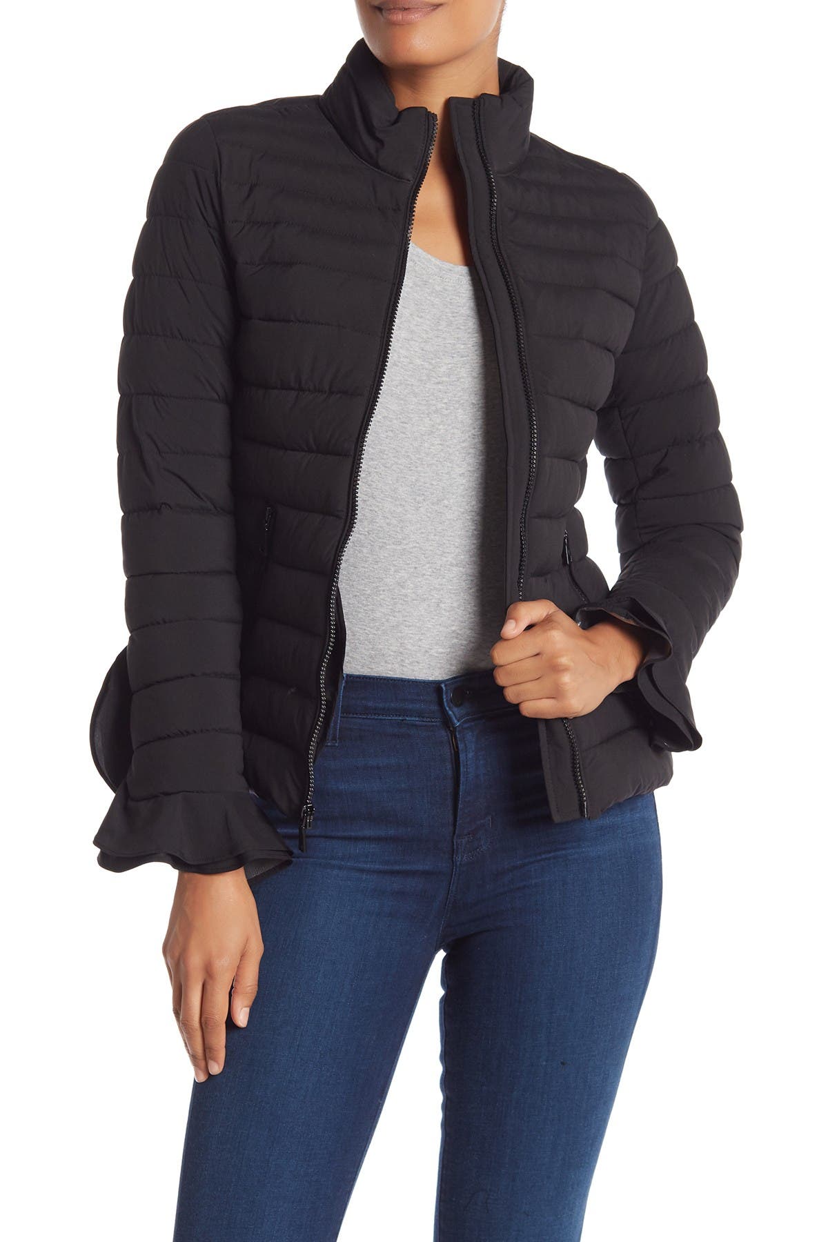 tahari ruffle jacket