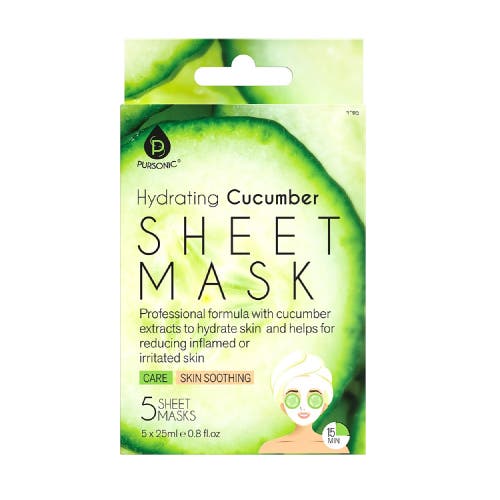 Pursonic Charcoal Sheet Mask + Tea Tree Sheet Mask + Cucumber Sheet Masks + Cleansing Charcoal Nose In Multicolor