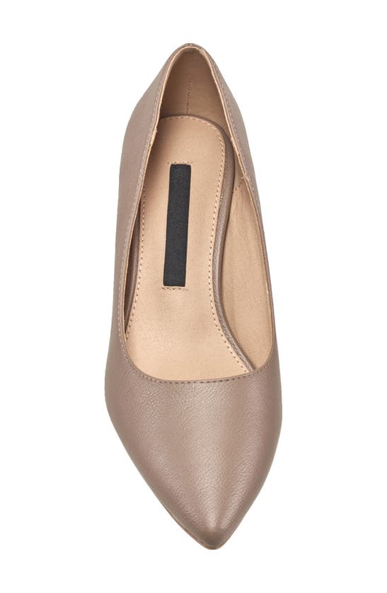 French Connection Almond Toe Mid Heel Pump In Putty