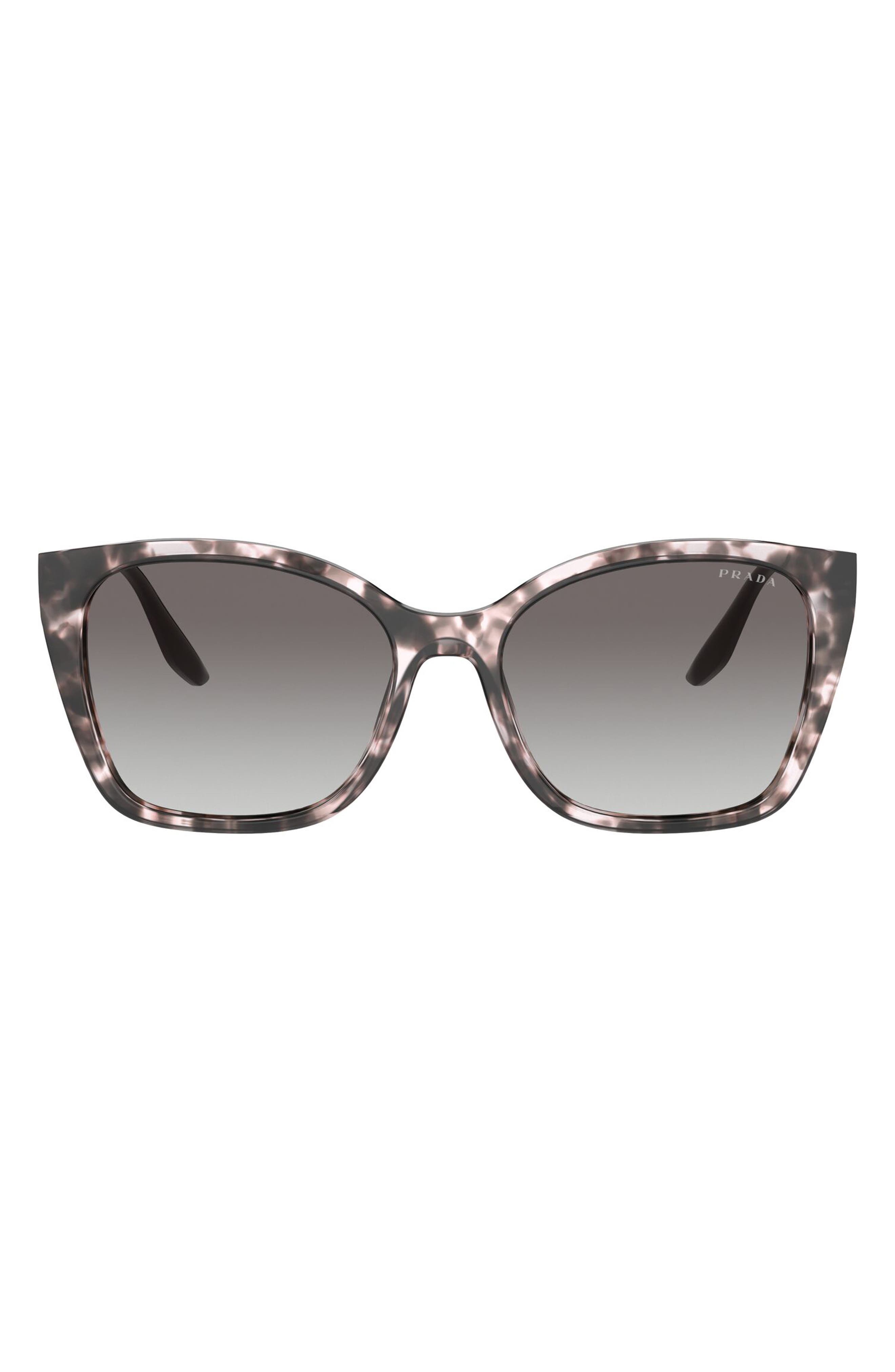 Prada 54mm Gradient Cat Eye Sunglasses in Orchid Tortoise/Grey Gradient at Nordstrom