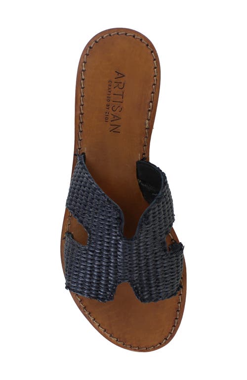 Artisan Crafted By Zigi Fenka Water Resistant Leather Sandal In Black