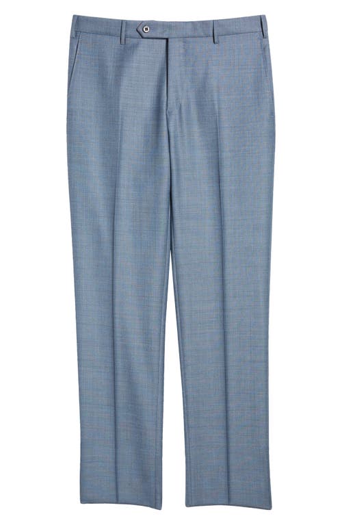 Parker Classic Wool Sharkskin Dress Pants in Medium Blue