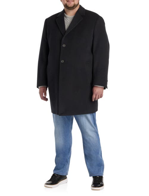 Oak Hill Premium By Dxl Oak Hill Premium Wool-blend Overcoat In Black