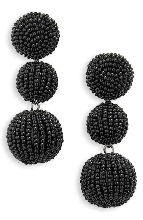 Shop Baublebar Beaded Linear Drop Earrings In Black