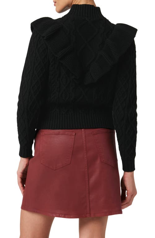 Joe's The Harley Ruffle Turtleneck Sweater In Meteorite
