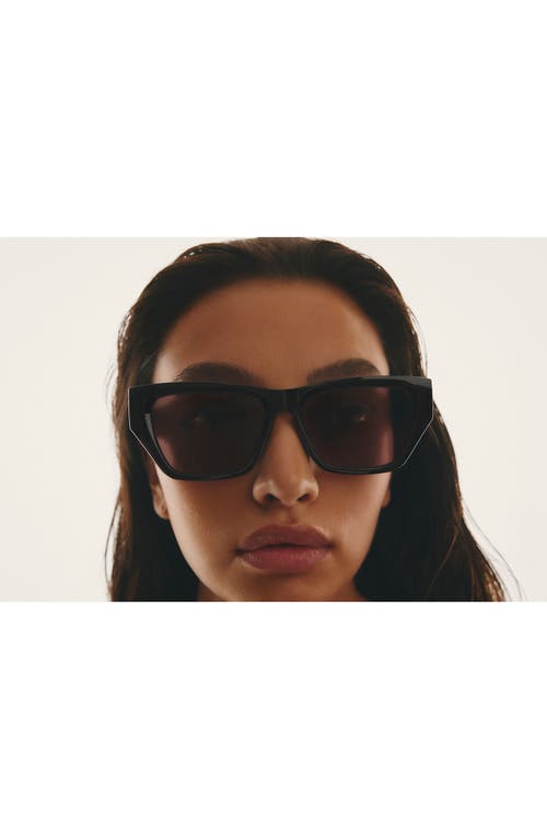 Shop Quay No Apologies 40mm Gradient Square Sunglasses In Black/brown