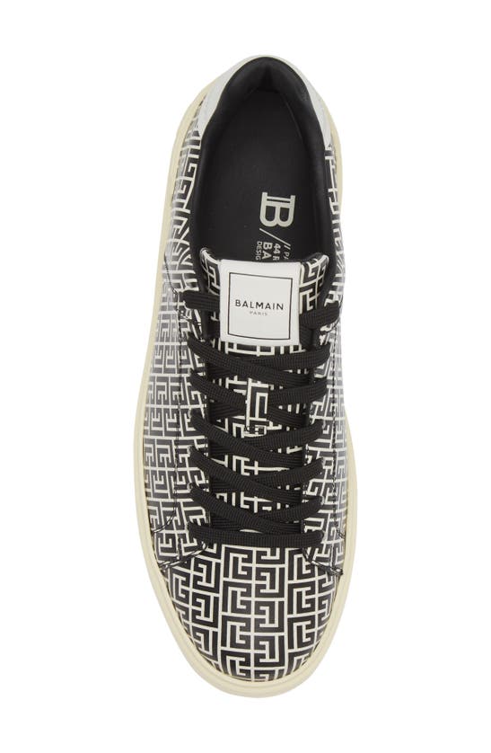 Shop Balmain B-court Sneaker In Eab Black/ White