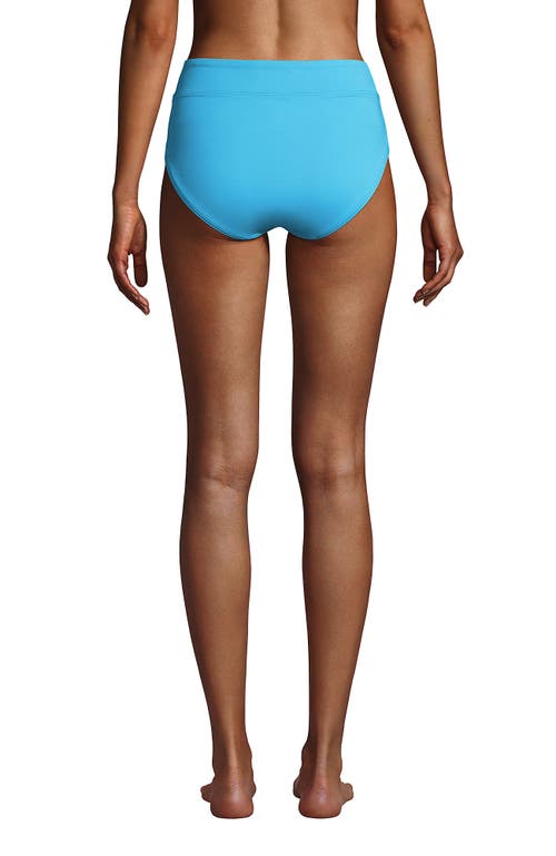 Lands' End Tummy Control High Waisted Bikini Bottoms In Turquoise