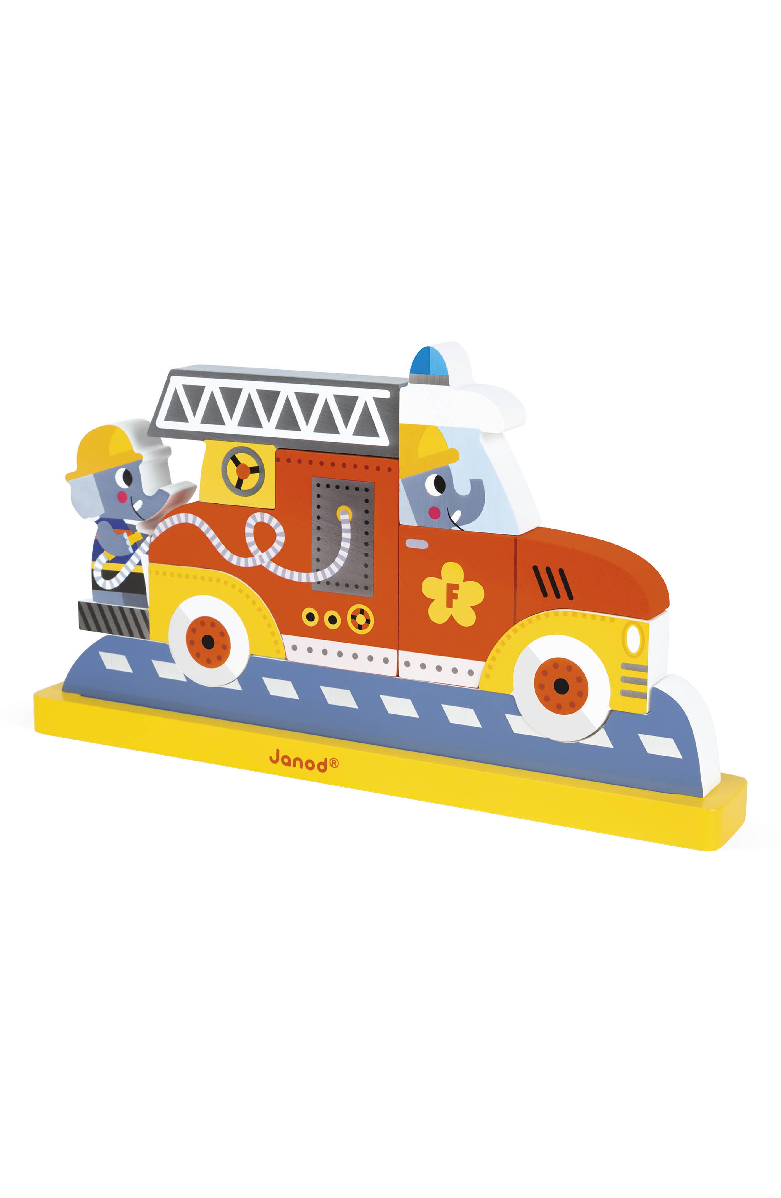 EAN 3700217380274 product image for Janod Firemen Magnetic Vertical Puzzle | upcitemdb.com