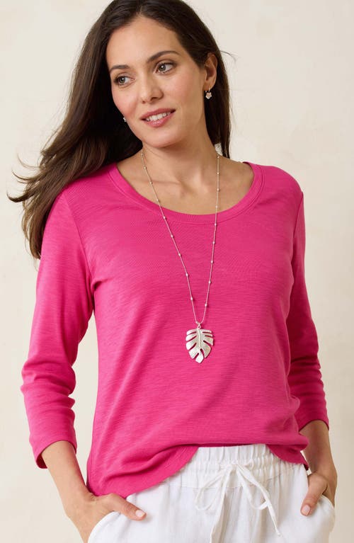 Shop Tommy Bahama Ashby Isles Scoop Neck Cotton T-shirt In Glowing Azalea