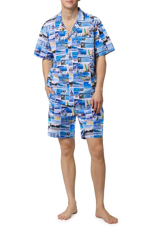BedHead Pajamas Men's Short Sleeve Notch Collar Boxer PJ Set