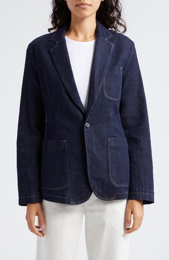 Ralph lauren denim blazer 2025 womens