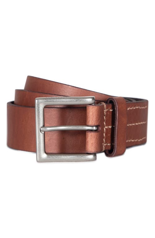 Allsaints Metal Tipped Leather Belt In Brown