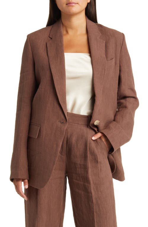 Sophie Rue Aves Linen Blazer in Brown at Nordstrom, Size Medium