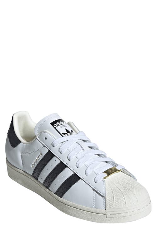 adidas Superstar Sneaker in White/Black/Gold Metallic at Nordstrom, Size 7.5