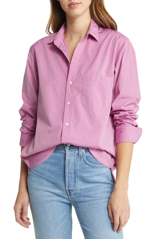 Frank & Eileen Joedy Cotton Button-up Shirt In Pink