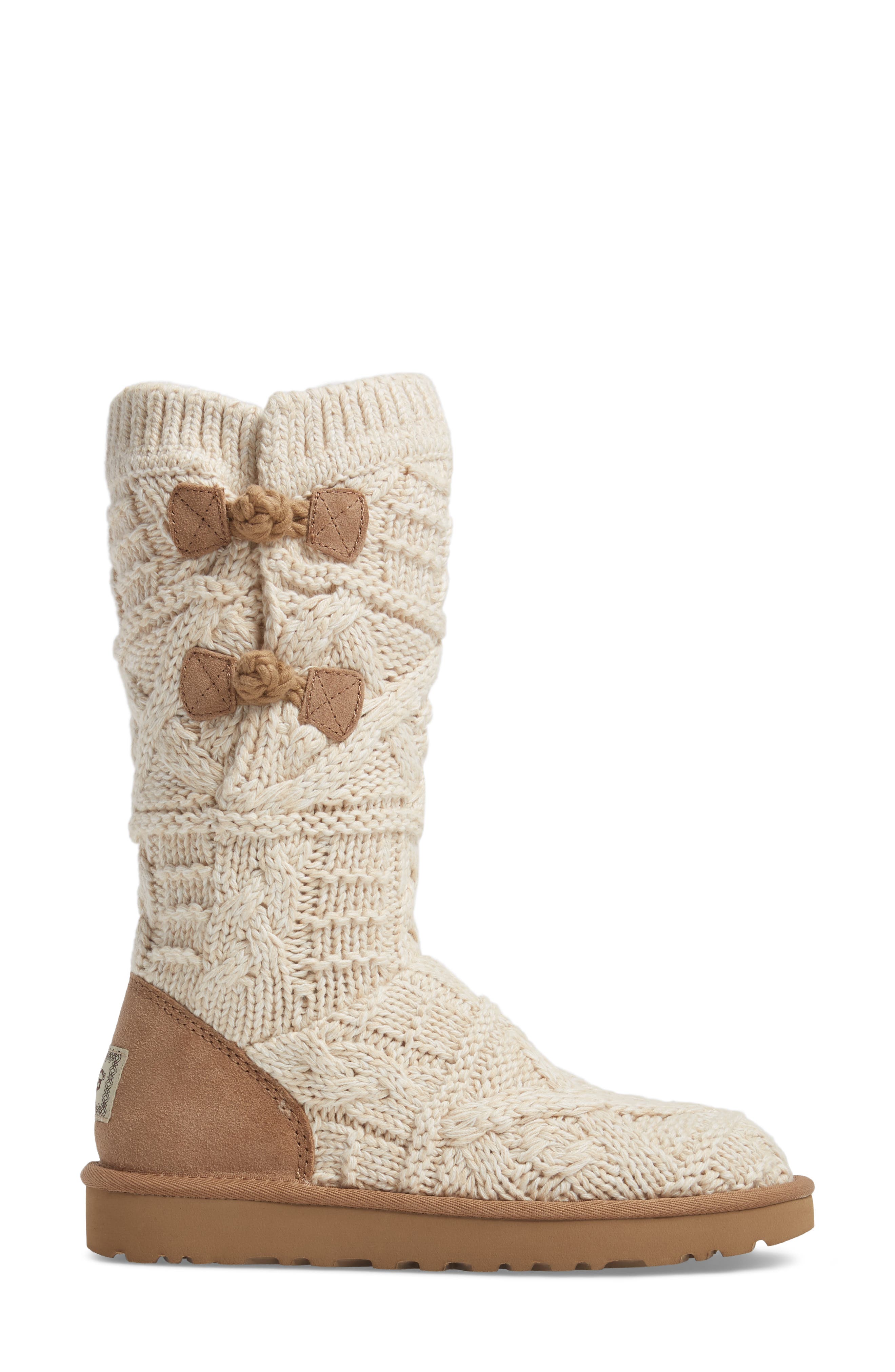 kalla crochet genuine shearling boot
