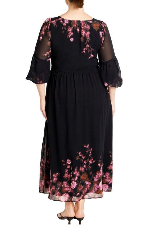 Shop City Chic Romance Border Maxi Dress In Modern Romance