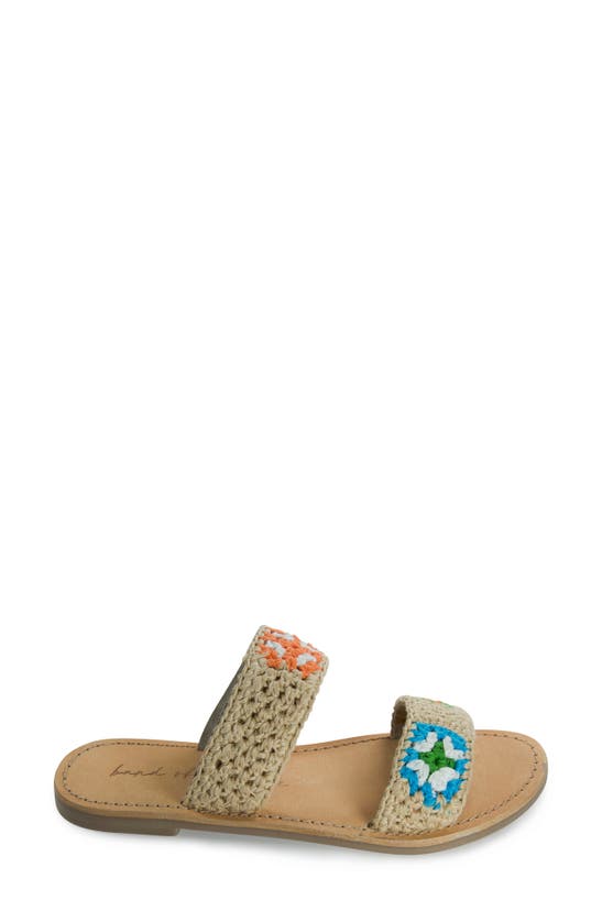 Band Of The Free Aquara Crochet Slide Sandal In Natural Combo | ModeSens